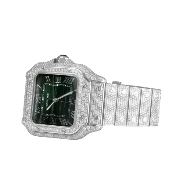 Cartier Santos Green Dial Roman