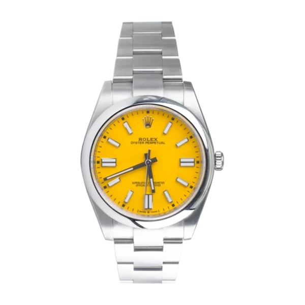 Rolex Oyster Perpetual 41 Yellow Dial watch with Oystersteel bracelet