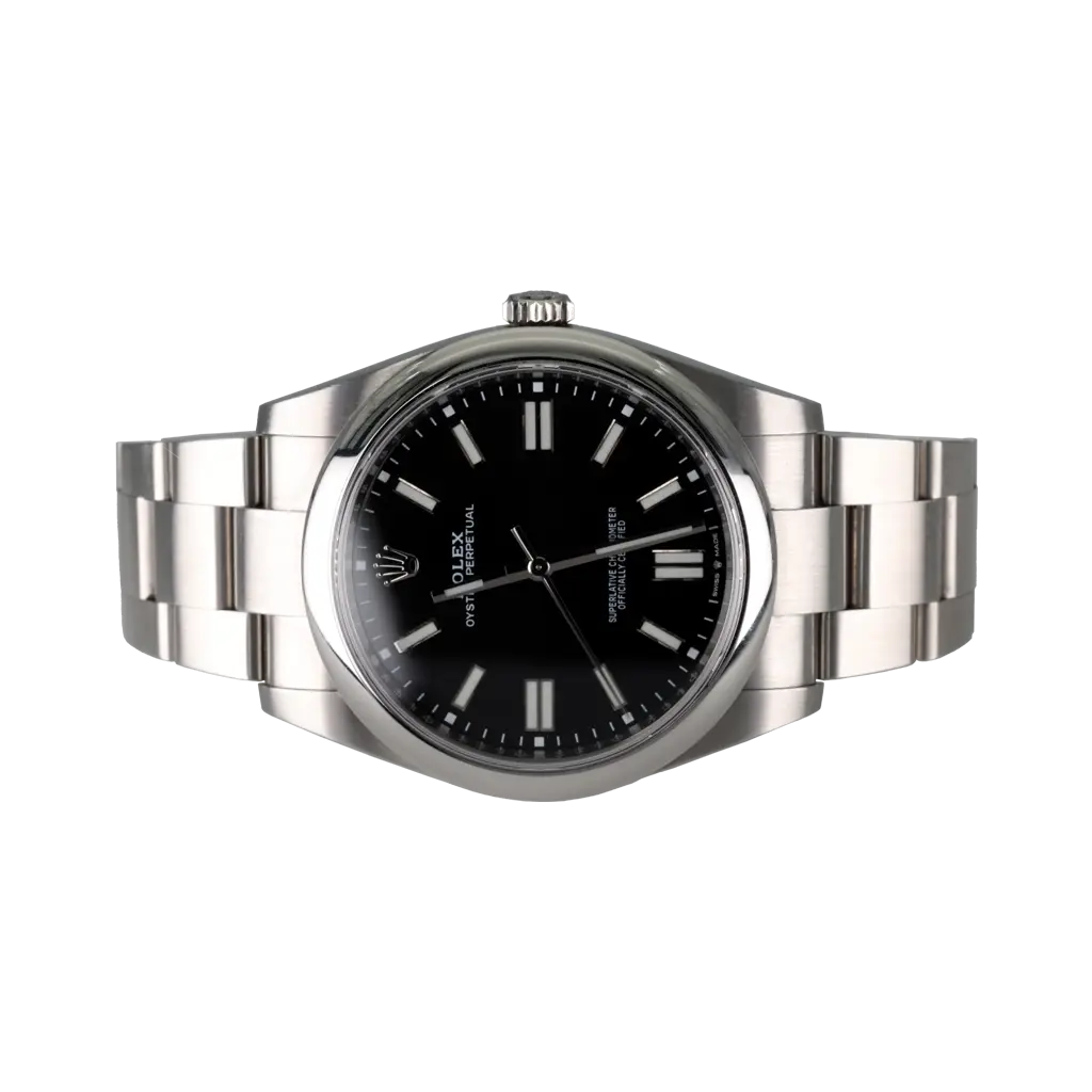 rolex oyster perpetual 41 black dial discontinued